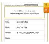 Reclamo a correo argentino