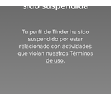 Reclamo a Tinder