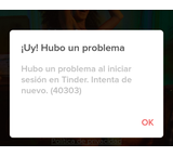 Reclamo a Tinder