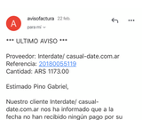 Reclamo a Interdate S.A.