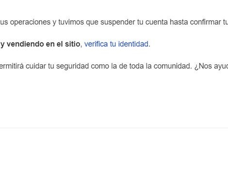 Mercado libre me pide verificar identidad