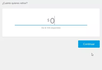 No puedo adelantar dinero