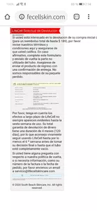 Quiero cancelar y la devolución del dinero