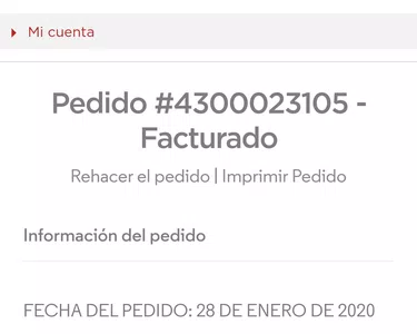 Quiero mí pedido