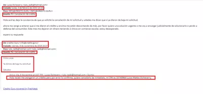 Credito mal otorgado y debitos de más