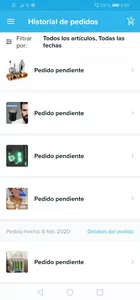 Mis pedidos salen como pendiente