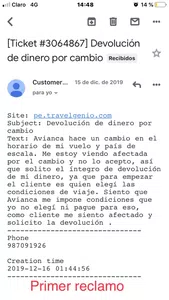 Devolución de dinero