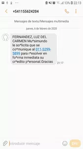 Me mandan mensajes diciendo que soy luzfernandadelcarmen pero no soy esa persona