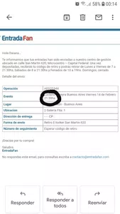 Mandaron mal las entradas