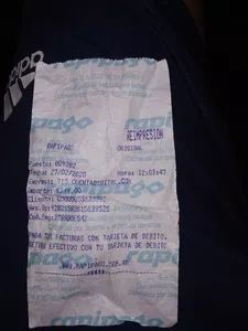 No me llegó el informe que pague