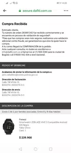 Dafiti no aparece la compra