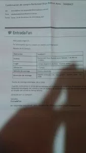 Reclamo por entradas pagas q no llegaron