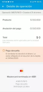 Devolución congelada y pasada de fecha limite