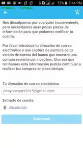Suspensión de cuenta