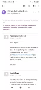 Devolución de entrada