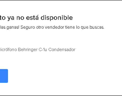 "éste producto ya no está disponible"