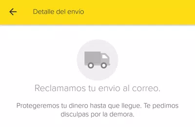 Duda: reclamamos tu envio al correo protegeremos tu dinero hasta que llegue