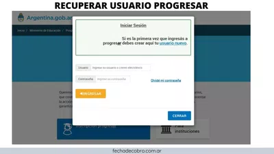 No puedo acceder a mí usuario de anses becas progresar