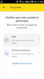 No puedo verificar mi cuenta en el celular