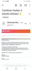 Pago de penalidad 250$ más impuestos por cambio de fecha
