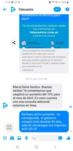 Aumento 10% factura a partir del 01-04-20