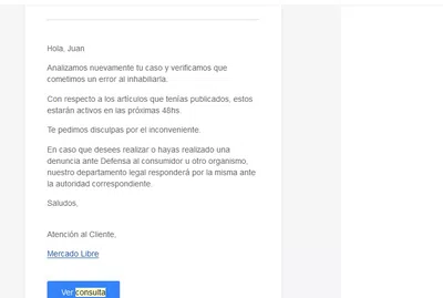 Suspensión injustificada de mi cuenta