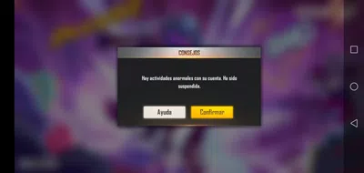 Bloqueo de mi cuenta freefire
