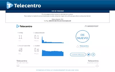 Velocidad de internet