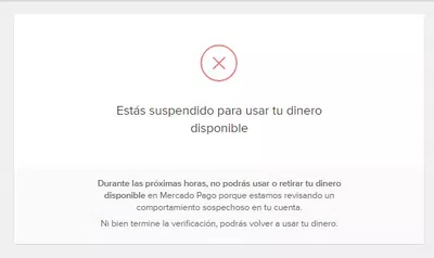Mercadopago no me deja retirar mi dinero y me suspenden injustificadamente