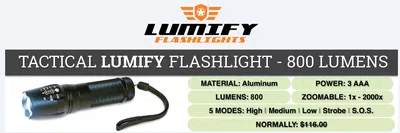Linternas lumify x9 ladrones ==carteel de estafadore
