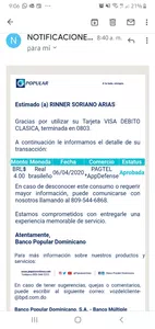Cargo a tarjeta sin autizacion