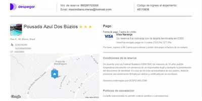 Reserva en posada y no me van a cumplir