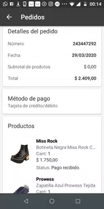 Sin novedad de pedido