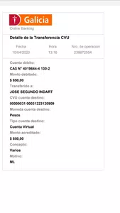 Transferencia bancaria no acreditada en mercado pago