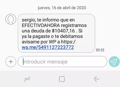 Error en los debitos realizados