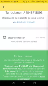 No han devuelto mi pago al producto que devolvi