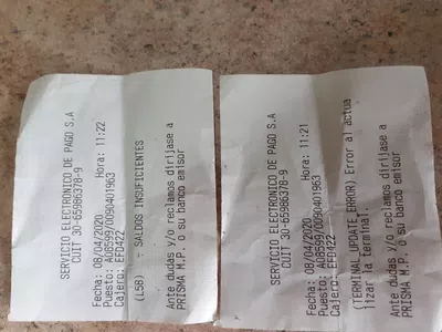 Faltante de dinero