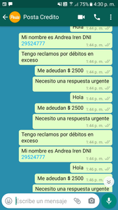 Débitos en exceso 7ma vez en menos de 12 meses