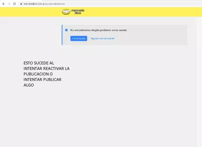 No puedo publicar ni reactivar mi publicacion