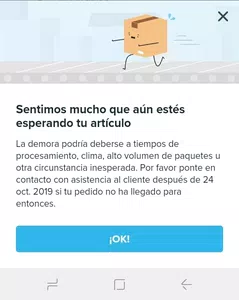 Fraude y estafa wish