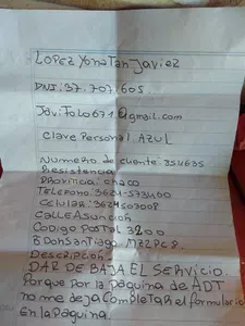 Darme de baja de adt