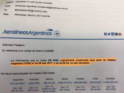 Devoluciòn de tramos por desperfecto tècnico