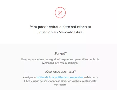 Retencion de mi dinero por mercado pago
