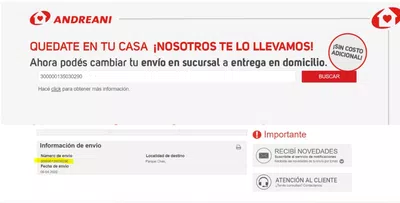 Incumplimiento de entrega de un envio