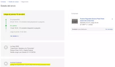Incumplimiento de entrega de un envio