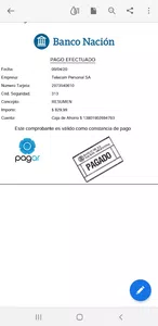 Error de cuenta de pago por home banking
