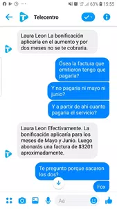 Telecentro estafadores
