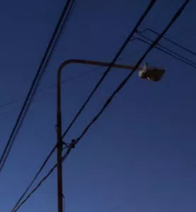 Luz de calle quemada