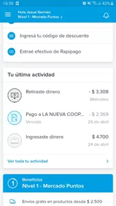 Falta plata en mi cuenta