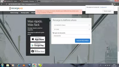 Problema con recarga de 10000 en recargapay